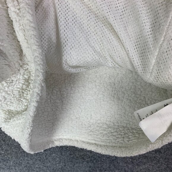 Patagonia Fleece Sherpa Teddy Pullover 1/4 Zip XLarge 14‎ Girls White - Picture 10 of 11